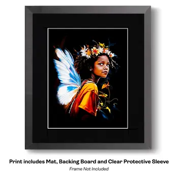 Spanish Mysterious Night Fairy - Fairies Worldwide – 8″x10″ Artwork in 12″x14″ Mat