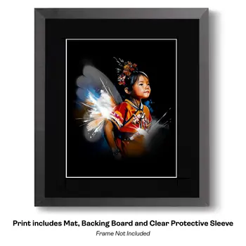 Spanish Mysterious Night Fairy - Fairies Worldwide – 8″x10″ Artwork in 12″x14″ Mat