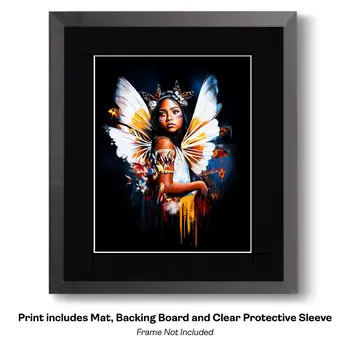 Spanish Mysterious Night Fairy - Fairies Worldwide – 8″x10″ Artwork in 12″x14″ Mat