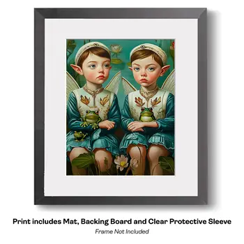 Forest Fairy of Birds - The Fairy Kingdom 8"x10" Art Prints
