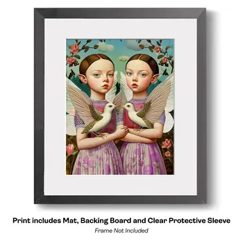 Forest Fairy of Birds - The Fairy Kingdom 8"x10" Art Prints