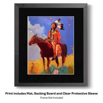 Red Horses 4 - Southwestern Art Prints 8"x10" Artwork for 11"x14" Frame