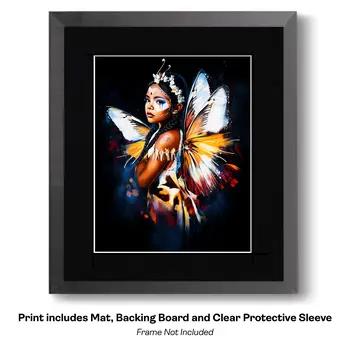Spanish Mysterious Night Fairy - Fairies Worldwide – 8″x10″ Artwork in 12″x14″ Mat