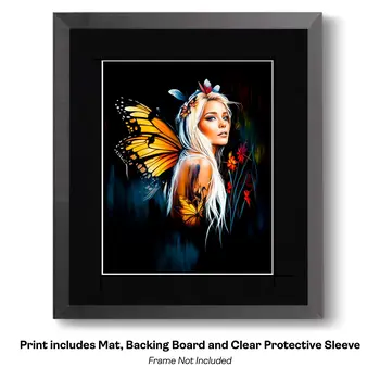 Spanish Mysterious Night Fairy - Fairies Worldwide – 8″x10″ Artwork in 12″x14″ Mat