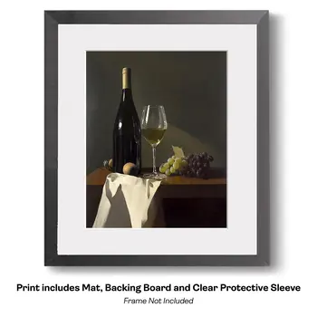 Italian Vineyard - Wine Wall Art Prints – 8″x10″ Artwork for 11″x14″ Frame