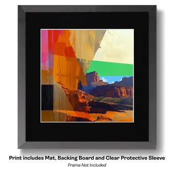 Saturated Landscape Southwest Canyon 8"x8" Art Print