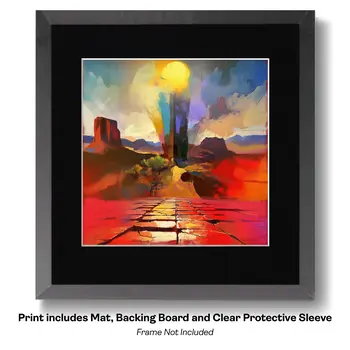 Saturated Landscape Southwest Canyon 8"x8" Art Print