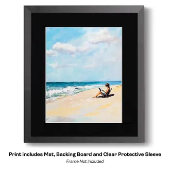 Dad Son Beach Day 8”x10” Art Print