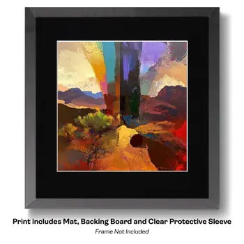 Saturated Landscape Southwest Canyon 8"x8" Art Print