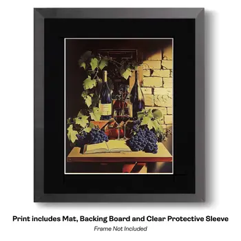 Italian Vineyard - Wine Wall Art Prints – 8″x10″ Artwork for 11″x14″ Frame