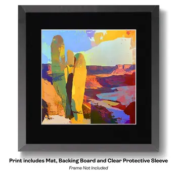 Saturated Landscape Southwest Canyon 8"x8" Art Print