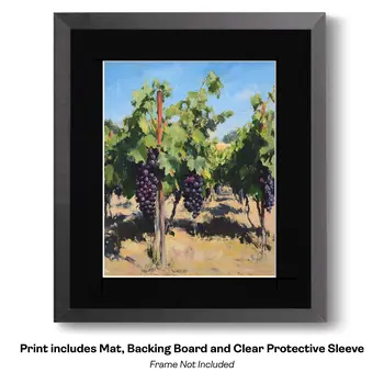 Italian Vineyard - Wine Wall Art Prints – 8″x10″ Artwork for 11″x14″ Frame