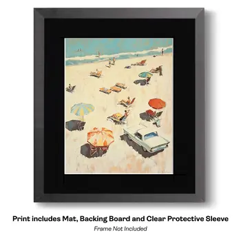 Dad Son Beach Day 8”x10” Art Print
