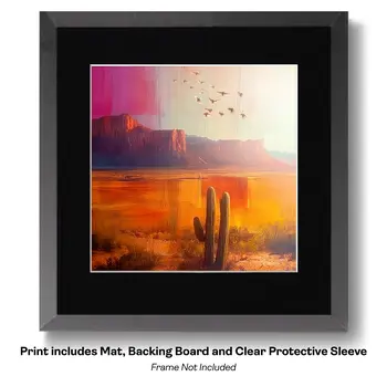 Saturated Landscape Southwest Canyon 8"x8" Art Print