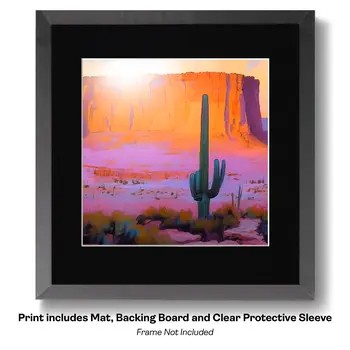 Saturated Landscape Southwest Canyon 8"x8" Art Print