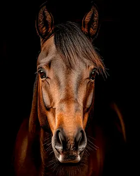 Chestnut Mare Portrait - Equine Art Prints – 8″x10″ Artwork for 11″x14″ Frame