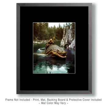 Scottish Queen Riding Nessie the Loch Ness Monster - Cryptids  8"x10" Artwork for 11"x14" Frame