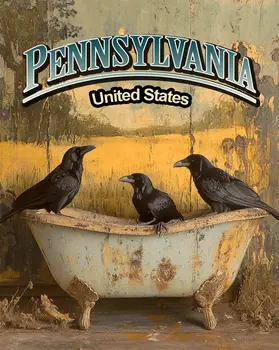 Three Ravens - Pennsylvania Art Prints – 8″x10″ Artwork for 11″x14″ Frame