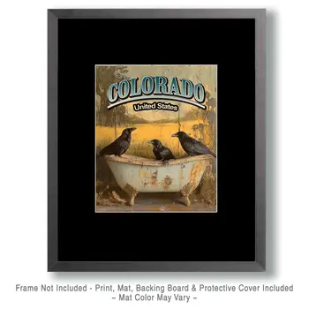 Three Ravens - Colorado Art Prints – 8″x10″ Artwork for 11″x14″ Frame