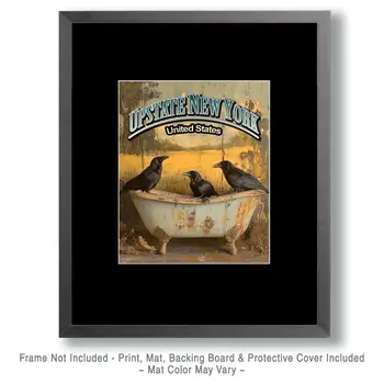 Three Ravens - Upstate New York Art Prints – 8″x10″ Artwork for 11″x14″ Frame