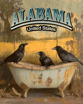 Three Ravens - Alabama Art Prints – 8″x10″ Artwork for 11″x14″ Frame