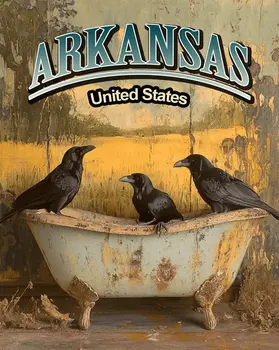 Three Ravens - Arkansas Art Prints – 8″x10″ Artwork for 11″x14″ Frame