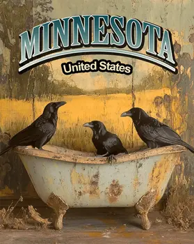 Three Ravens - Minnesota Art Prints – 8″x10″ Artwork for 11″x14″ Frame