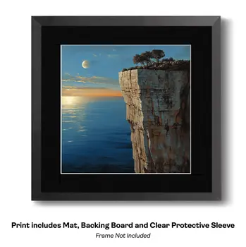 Southwestern Cliff Dreamscape - Classic Landscape 8"x8" Art Print
