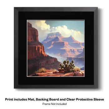 Southwestern Cliff Dreamscape - Classic Landscape 8"x8" Art Print