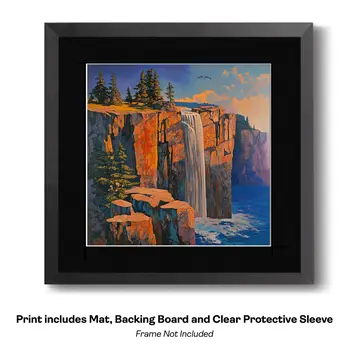 Southwestern Cliff Dreamscape - Classic Landscape 8"x8" Art Print
