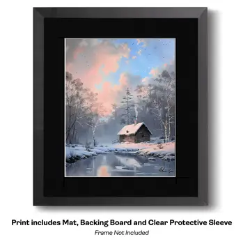 Tudor House on Lakeside - Classic Landscape 8"x10" Art Print