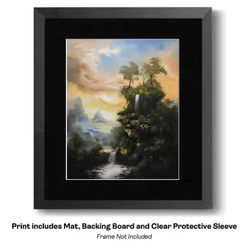 Tudor House on Lakeside - Classic Landscape 8"x10" Art Print