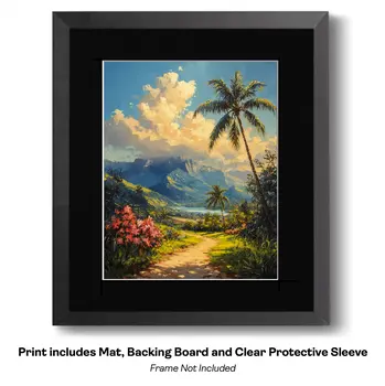 Tudor House on Lakeside - Classic Landscape 8"x10" Art Print