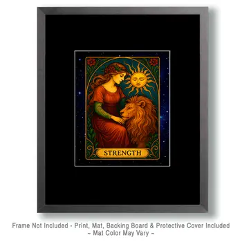 Strength - Tarot Card Art Prints – 8″x10″ Artwork for 11″x14″ Frame