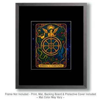 Wheel of Fortune - Tarot Card Art Prints – 8″x10″ Artwork for 11″x14″ Frame