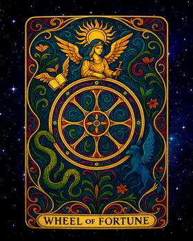 Wheel of Fortune - Tarot Card Art Prints – 8″x10″ Artwork for 11″x14″ Frame