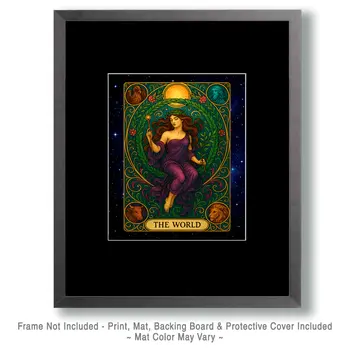 The World - Tarot Card Art Prints – 8″x10″ Artwork for 11″x14″ Frame