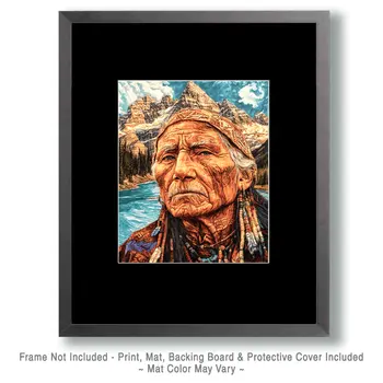 Wise Old Man - Southwestern Art Prints 8"x10" Artwork for 11"x14" Frame
