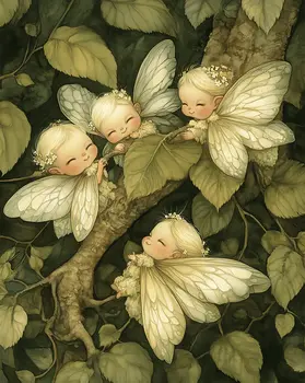 Baby Fairies Blending In - 8"x10" Art Prints