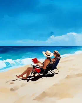 Beach Book Club 8”x10” Art Print