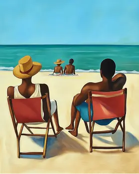 Beach Chat They're Growing Up so Fast 8”x10” Art Print