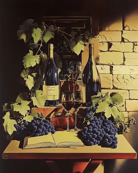Classical Wine Still Life - Wine Wall Art Prints – 8″x10″ Artwork for 11″x14″ Frame
