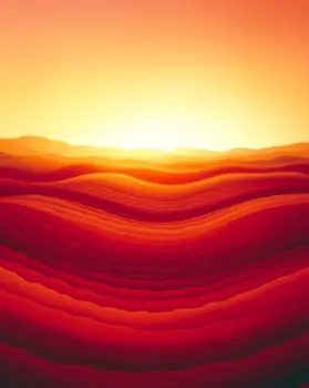 Desert Rippled Sand Sunset 8"x10" Art Print