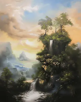 Dreaming of Waterfalls - Classic Landscape 8"x10" Art Print