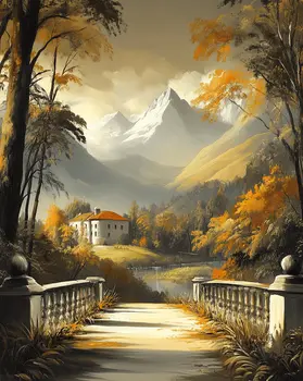 Entrance to Secluded Villa - Classic Landscape 8"x10" Art Print