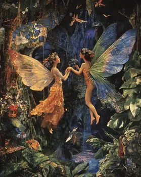Fairies in Magical Spot - 8"x10" Art Prints