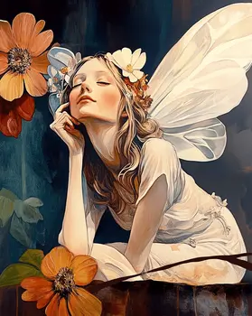 Fairy Enjoying the Moment - The Fairy Kingdom 8"x10" Art Prints