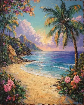 Hawaii in Purple Hues - Classic Landscape 8"x10" Art Print