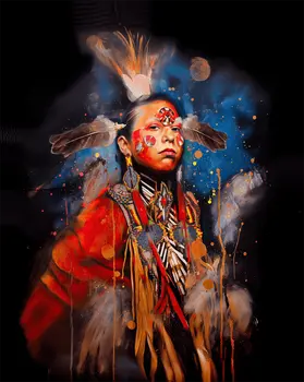 Portrait of a Young Warrior - Southwestern Art Prints 8"x10" Artwork