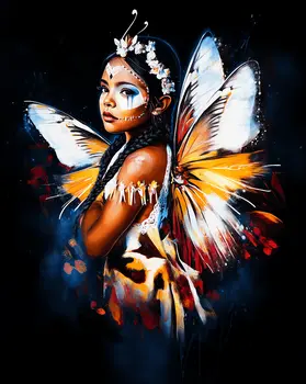 Spanish Mysterious Night Fairy - Fairies Worldwide – 8″x10″ Artwork in 12″x14″ Mat